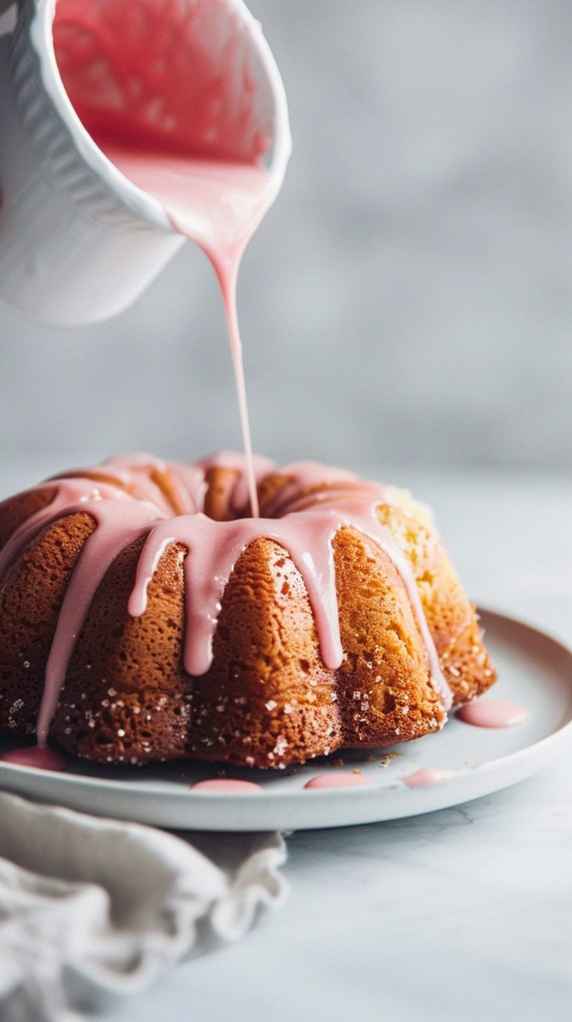 Fresh Strawberry Pound Cake with Glaze - Insanely Good