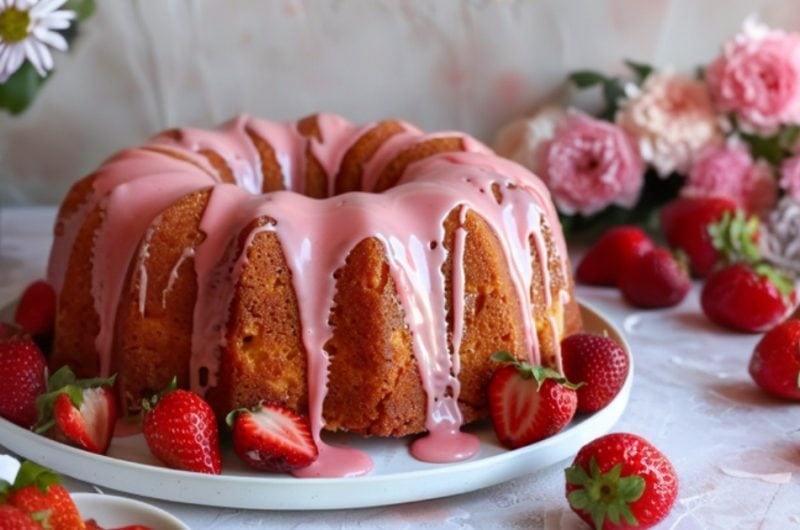 Strawberry Pound Cake