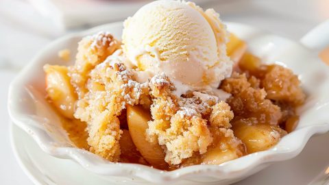 A homemade apple cobbler, perfectly balancing sweetness and tartness