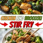 Chicken and broccoli stir fry.