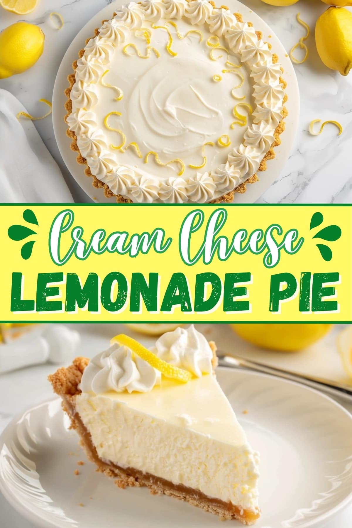 No Bake Cream Cheese Lemonade Pie Insanely Good