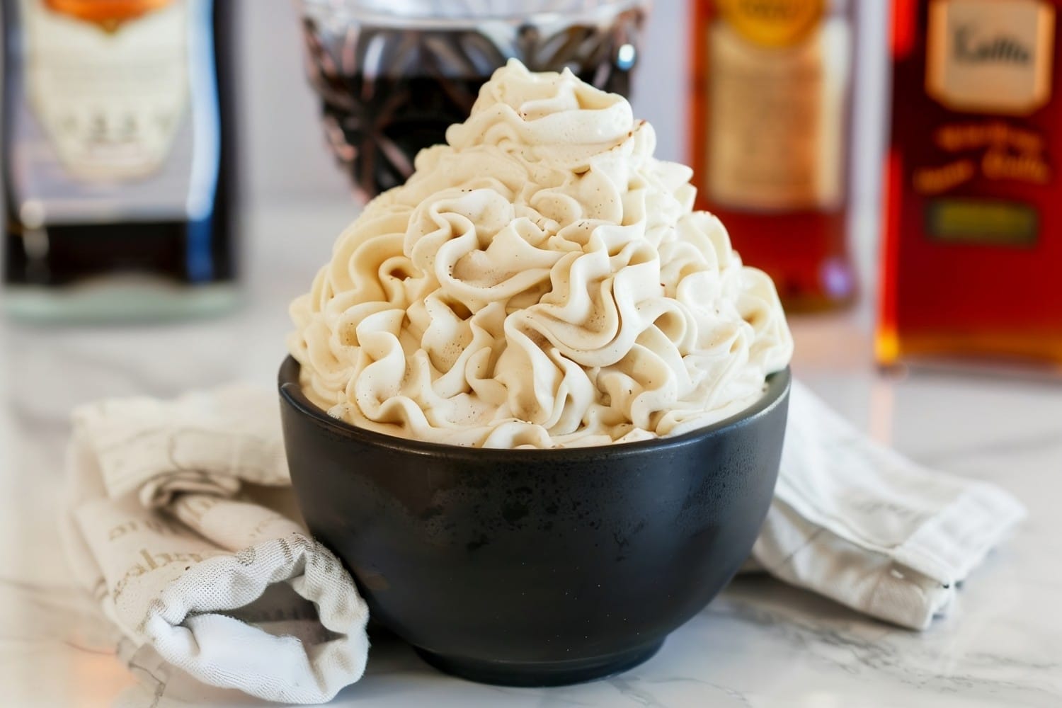 Creamy whipped cream infused with the rich and aromatic flavor of Kahlua