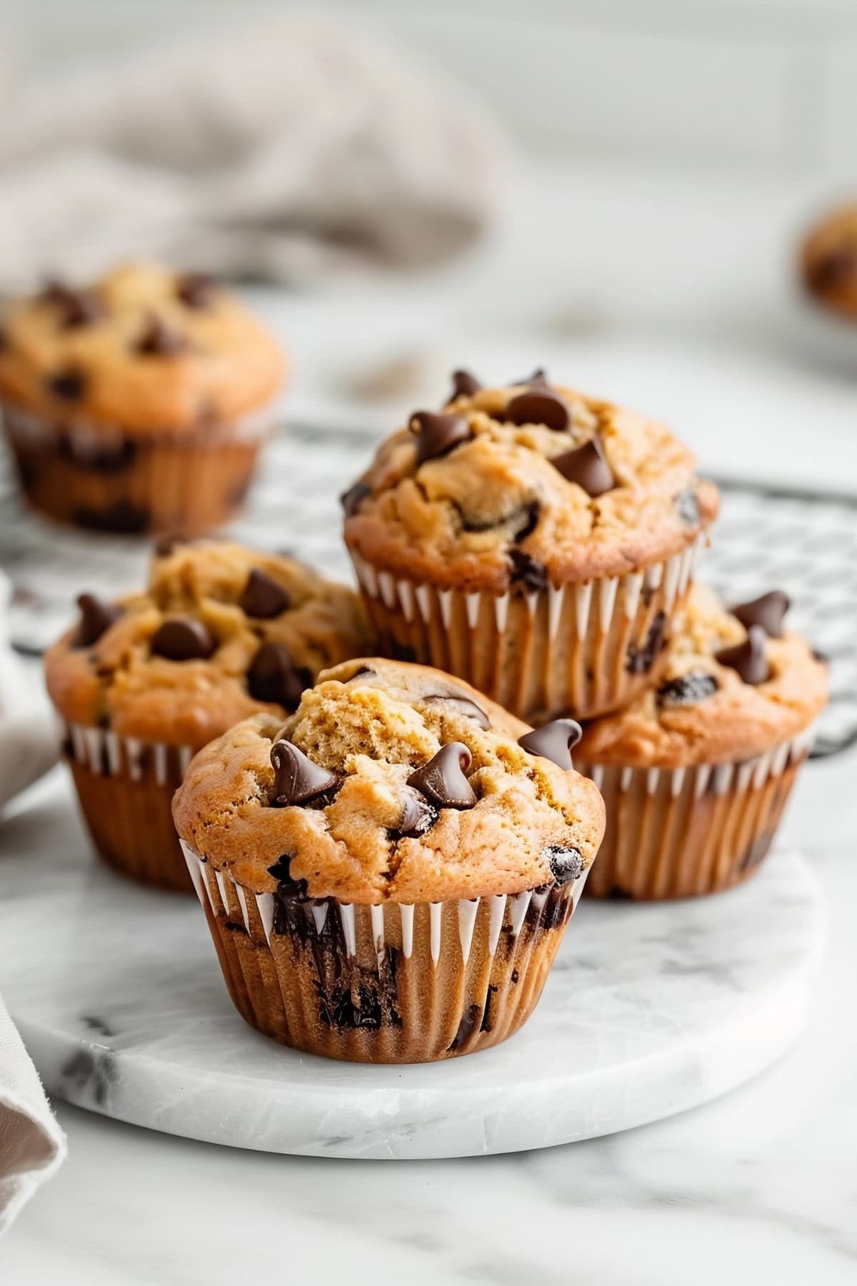 Irresistible peanut butter chocolate chip muffins, perfect for satisfying your sweet cravings