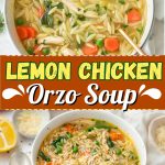 Lemon chicken orzo soup.