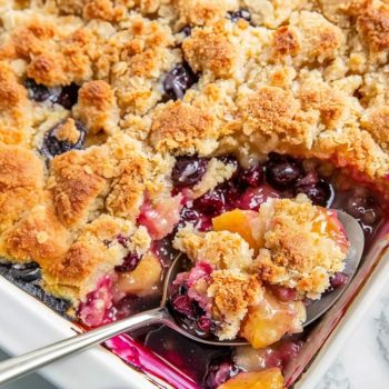 Peach and Blueberry Cobbler