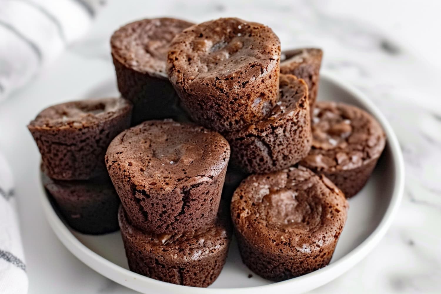 Fudgy and chewy full of chocolate flavor brownie bites