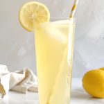 Chick-Fil-A Lemonade in a Tall Glass with Ice and Lemon Slice for Garnish