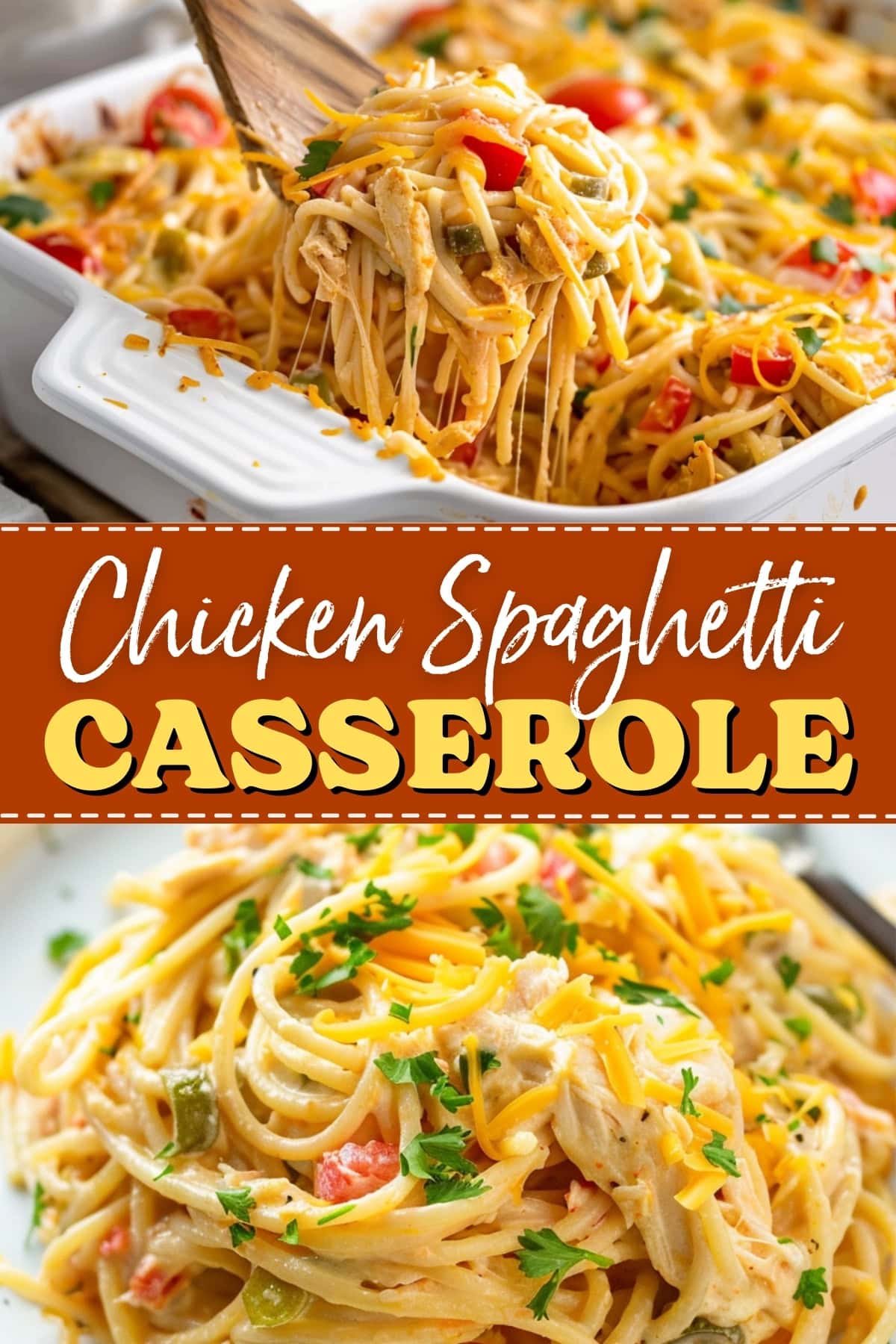 Chicken Spaghetti Casserole - Insanely Good