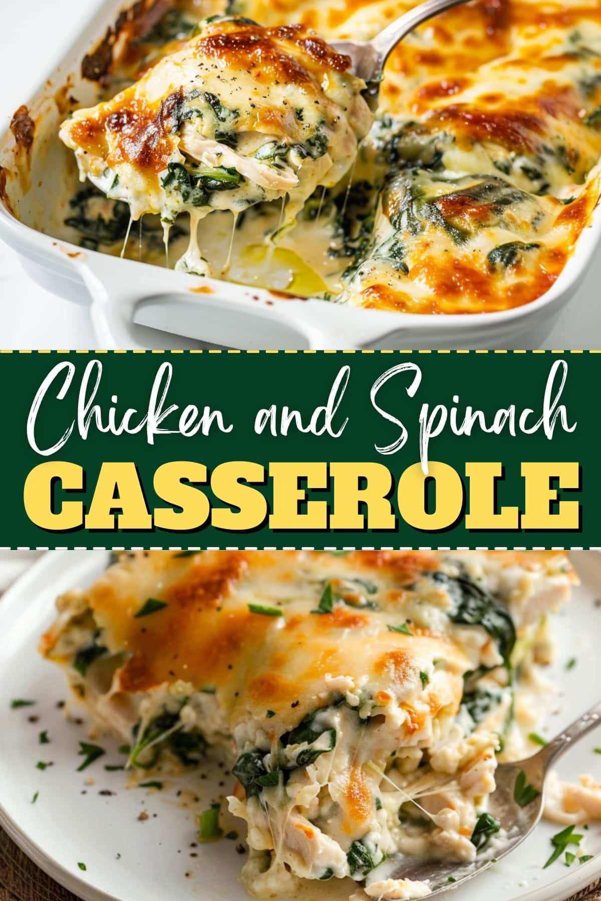 Creamy Chicken and Spinach Casserole - Insanely Good