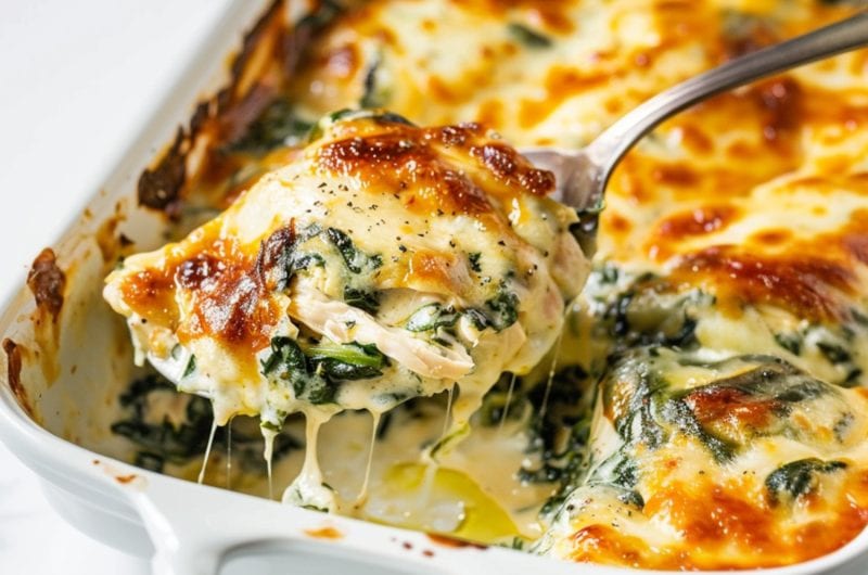 Chicken and Spinach Casserole with Cream Cheese