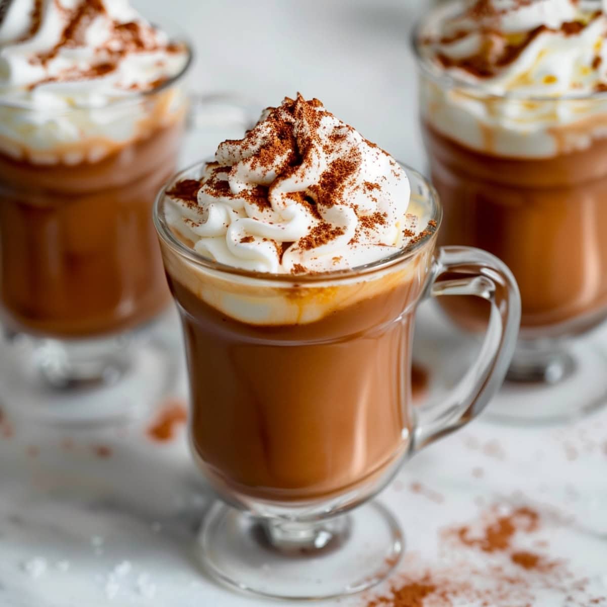 Rich and creamy hot cocoa blended with Kahlua liqueur, perfect for chilly nights