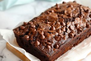 Classic brownie bread, a delightful treat with a deep chocolate flavor and a soft, tender texture
