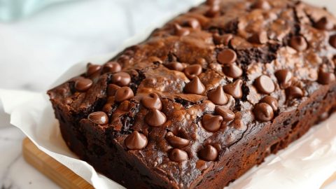 Classic brownie bread, a delightful treat with a deep chocolate flavor and a soft, tender texture