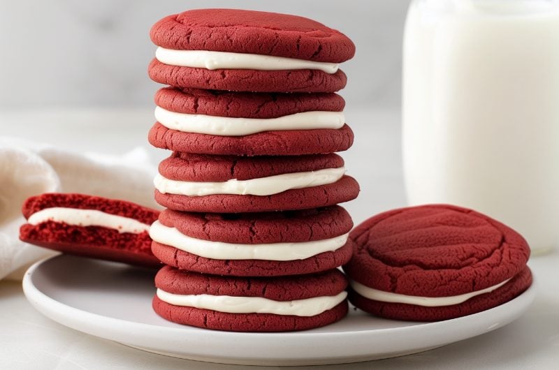 Red Velvet Sandwich Cookies