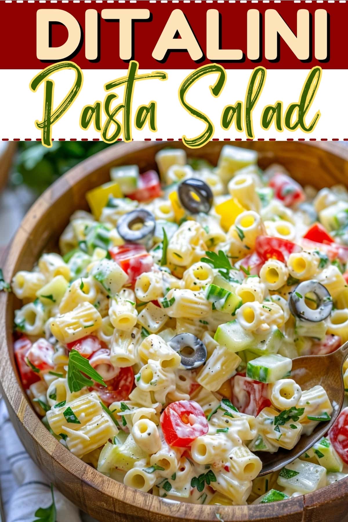 Ditalini Pasta Salad - Insanely Good