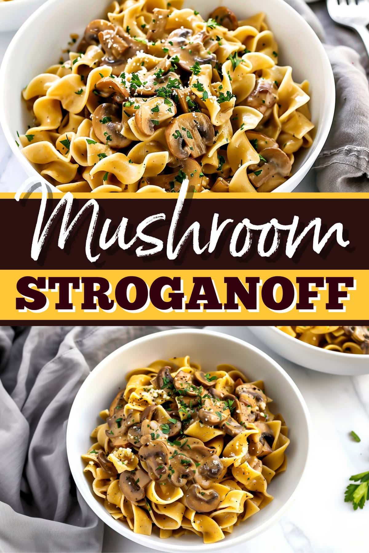 Creamy Mushroom Stroganoff - Insanely Good