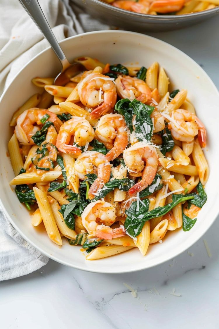Shrimp and Spinach Pasta - Insanely Good