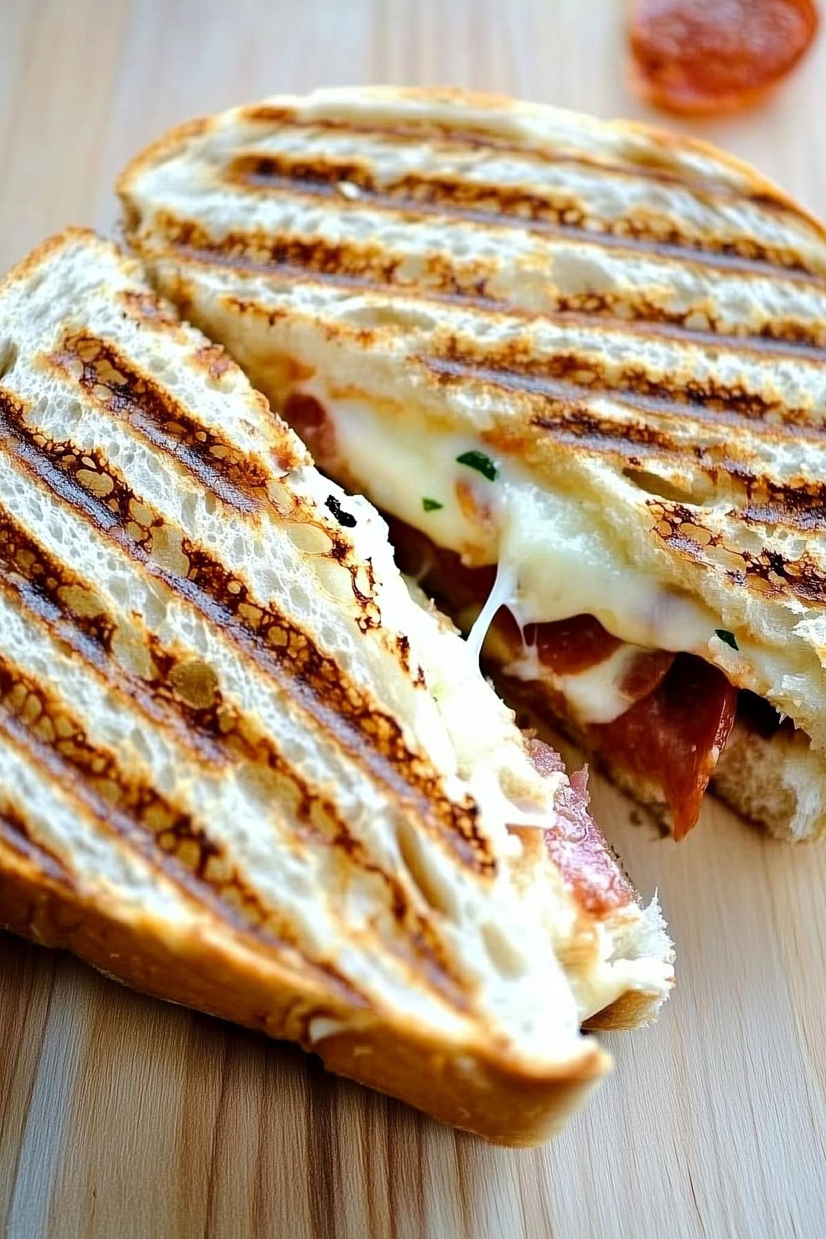 Pizza Panini oozing with mozzarella