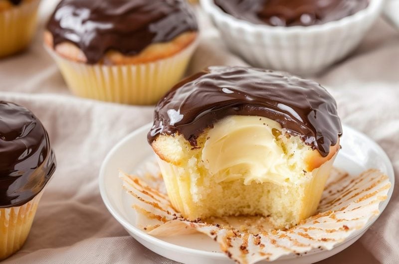 Boston Cream Pie Cupcakes