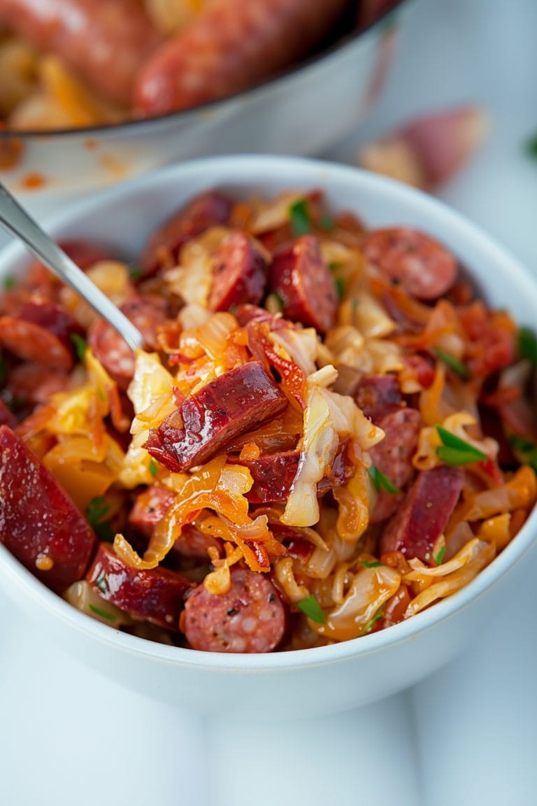 kielbasa-and-cabbage-skillet-insanely-good