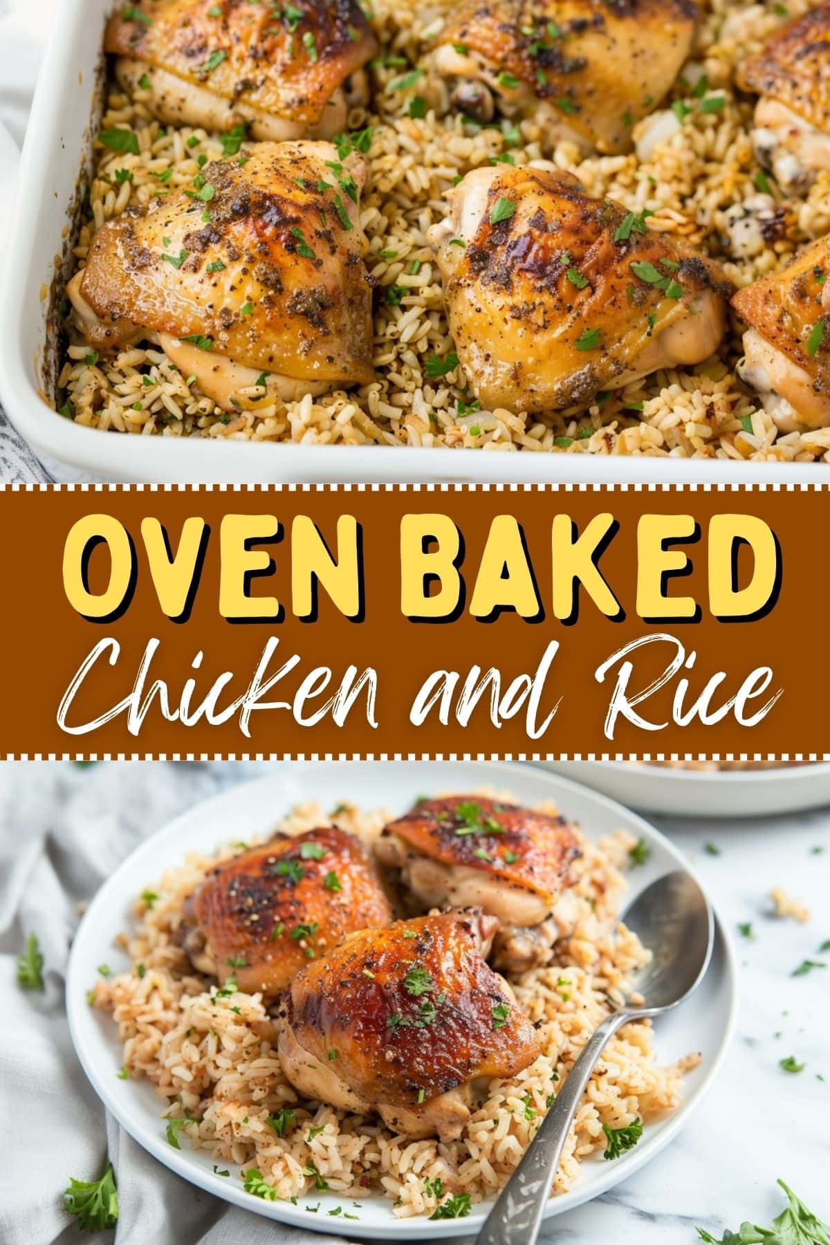 Oven-Baked Chicken and Rice - Insanely Good