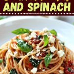 Spaghetti with Sun Dried Tomatoes and Spinach