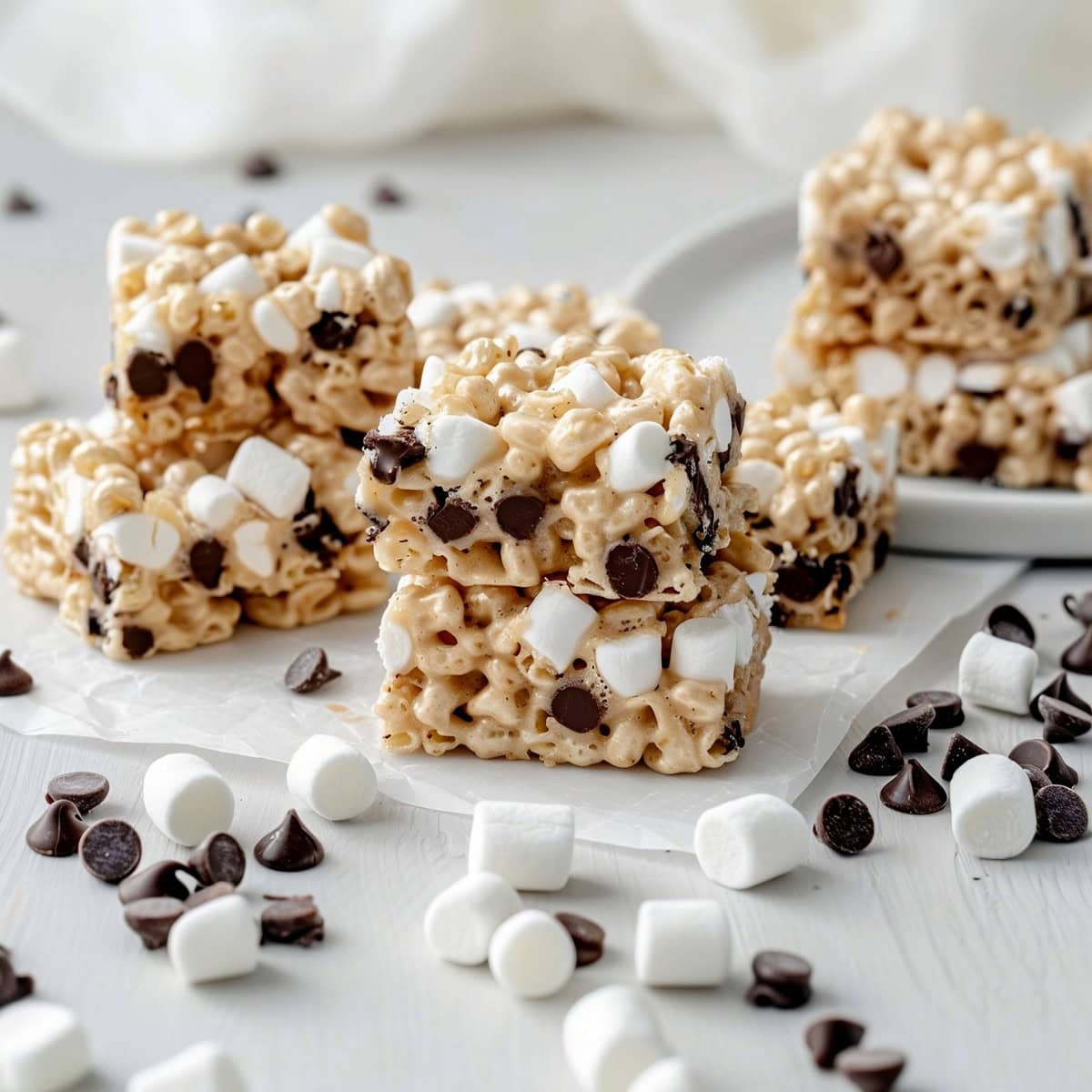 Sweet Homemade Chocolate Chip Rice Krispie Treats