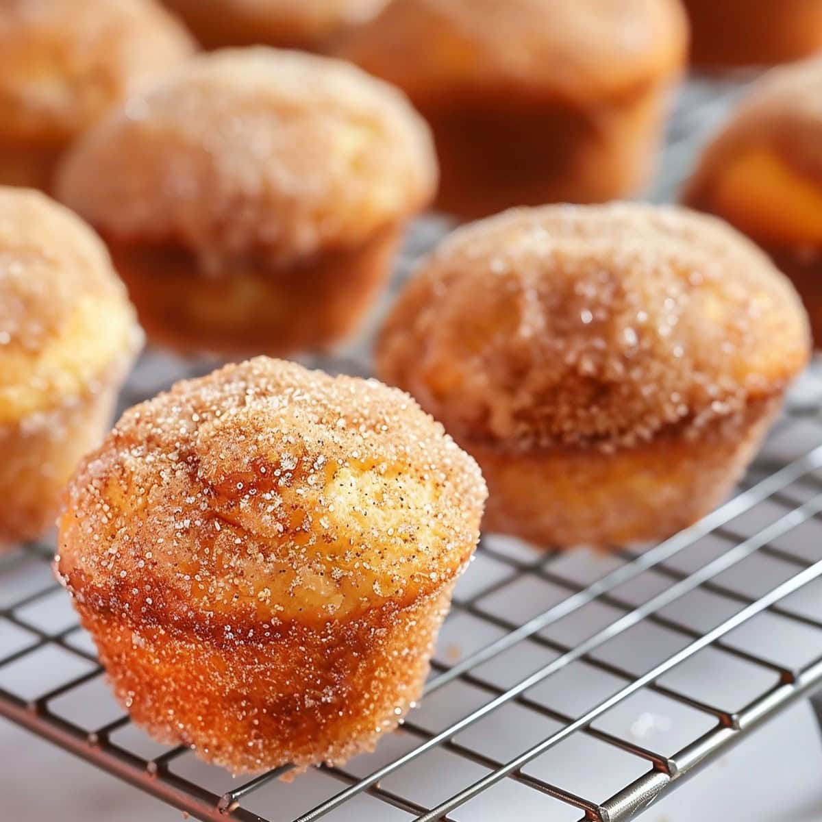 Donut Muffins on Cooling Rack