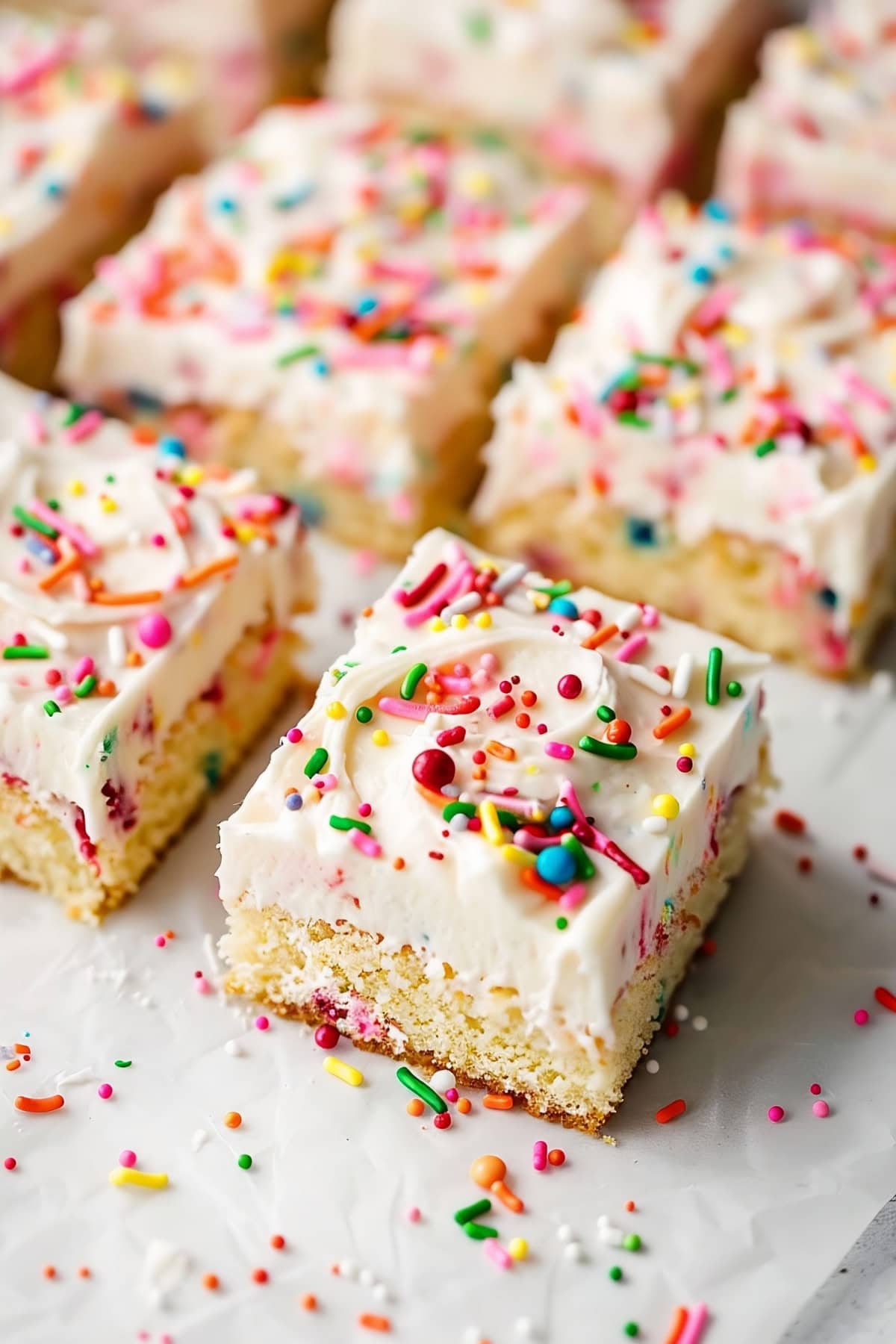 Moist and Tender Homemade Funfetti Sheet Cake