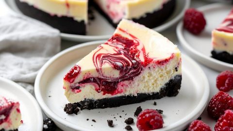 White Chocolate Raspberry Cheesecake