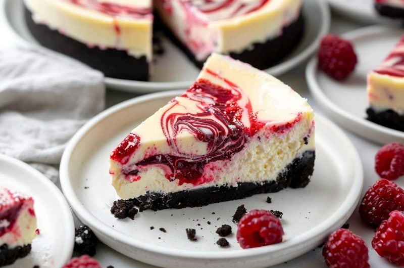 White Chocolate Raspberry Cheesecake