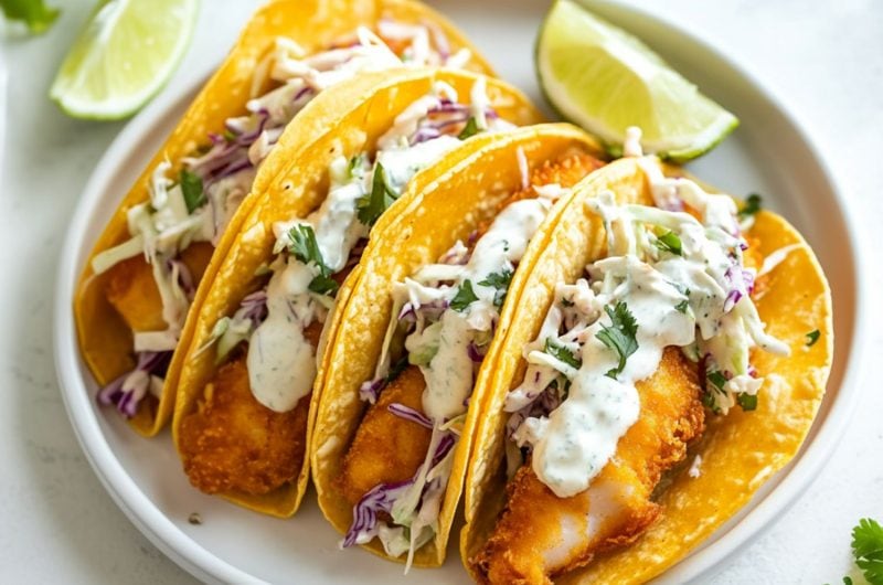 Crispy Beer Battered Fish Tacos (Baja Style) - Insanely Good