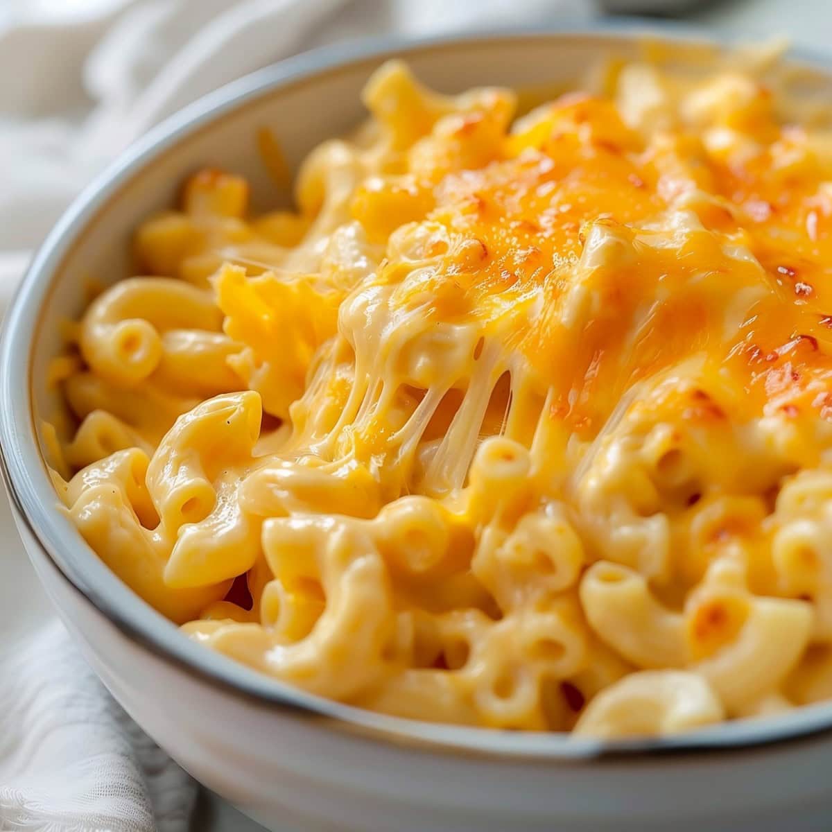 Cheesy homemade Boston Market Mac and Cheese.