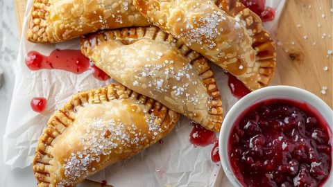 Classic cherry hand pies with a rich, fruity filling.