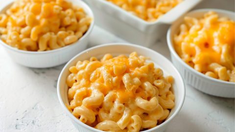 Cheesy Boston Market mac and cheese with perfectly cooked pasta.