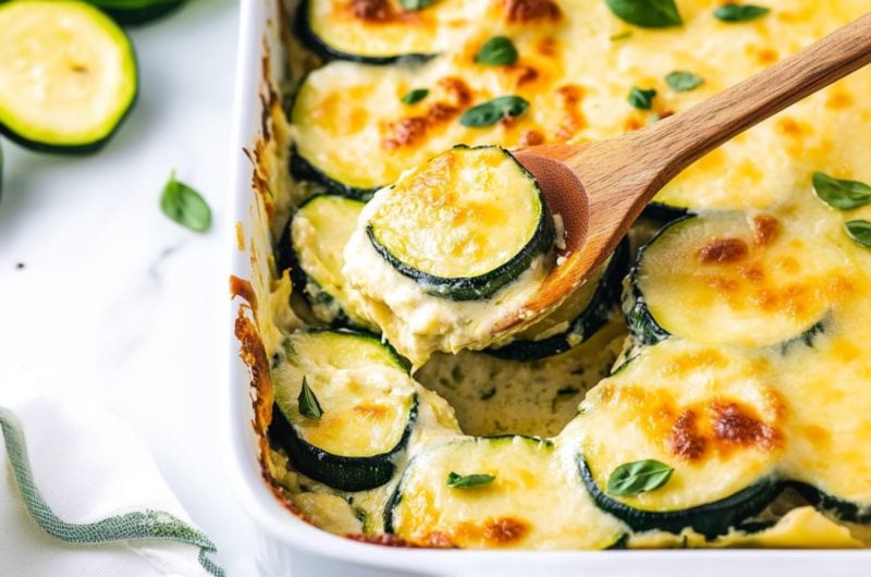 Cheesy Scalloped Zucchini