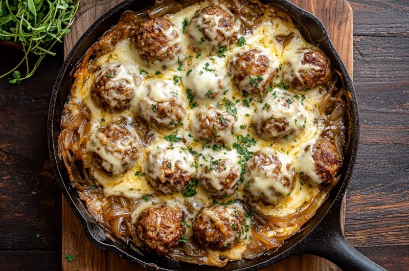 French Onion Meatballs