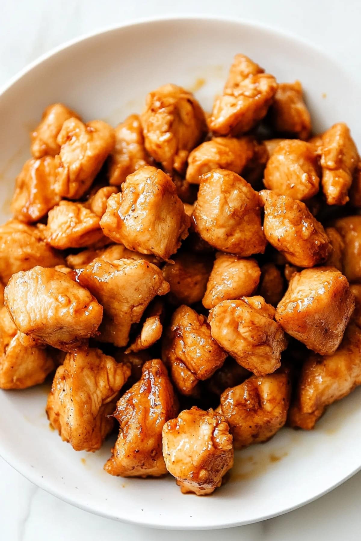 A plate of tender and juicy Hibachi chicken.