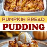 Pumpkin bread pudding.