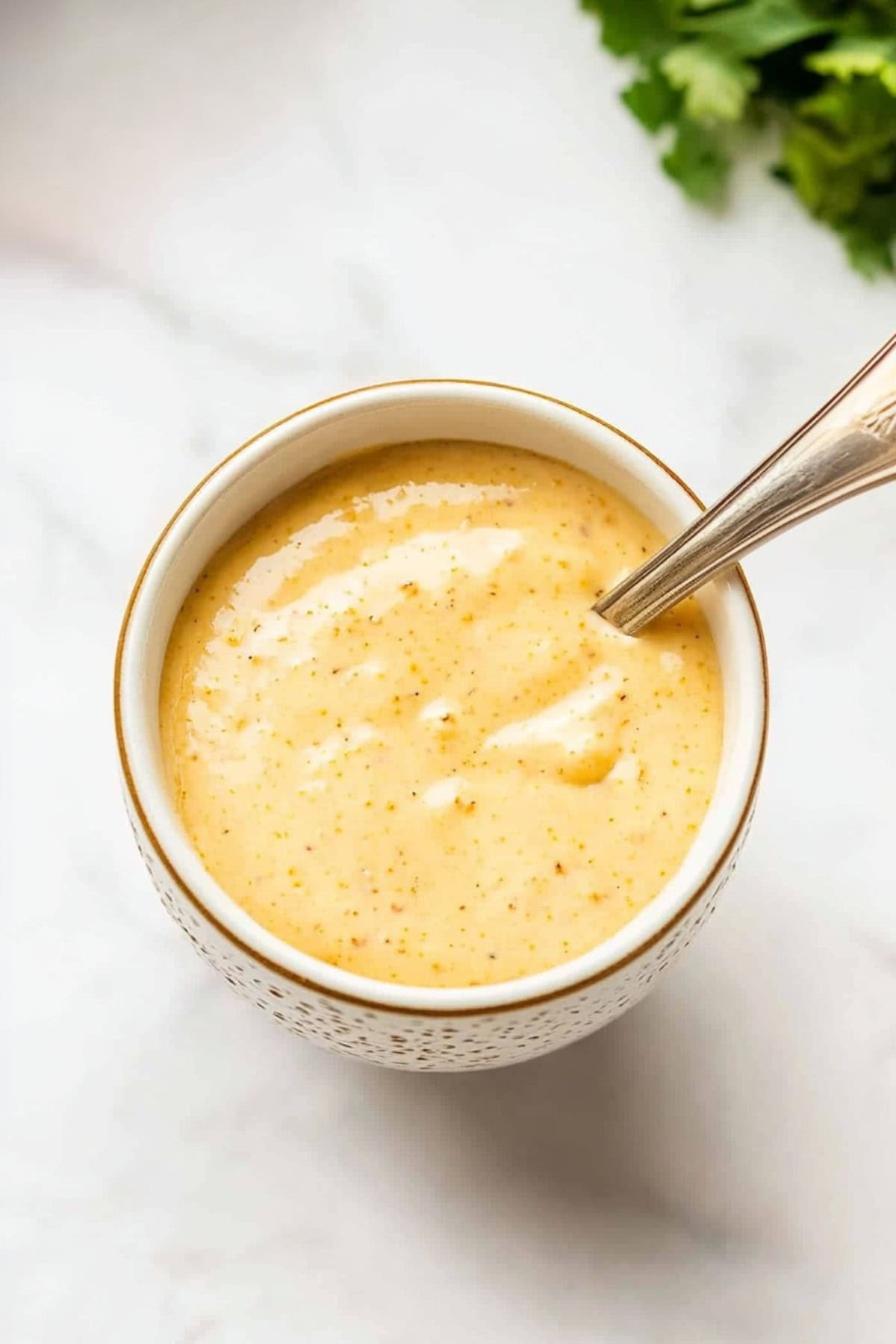 Shrimp louie salad dressing in a bowl