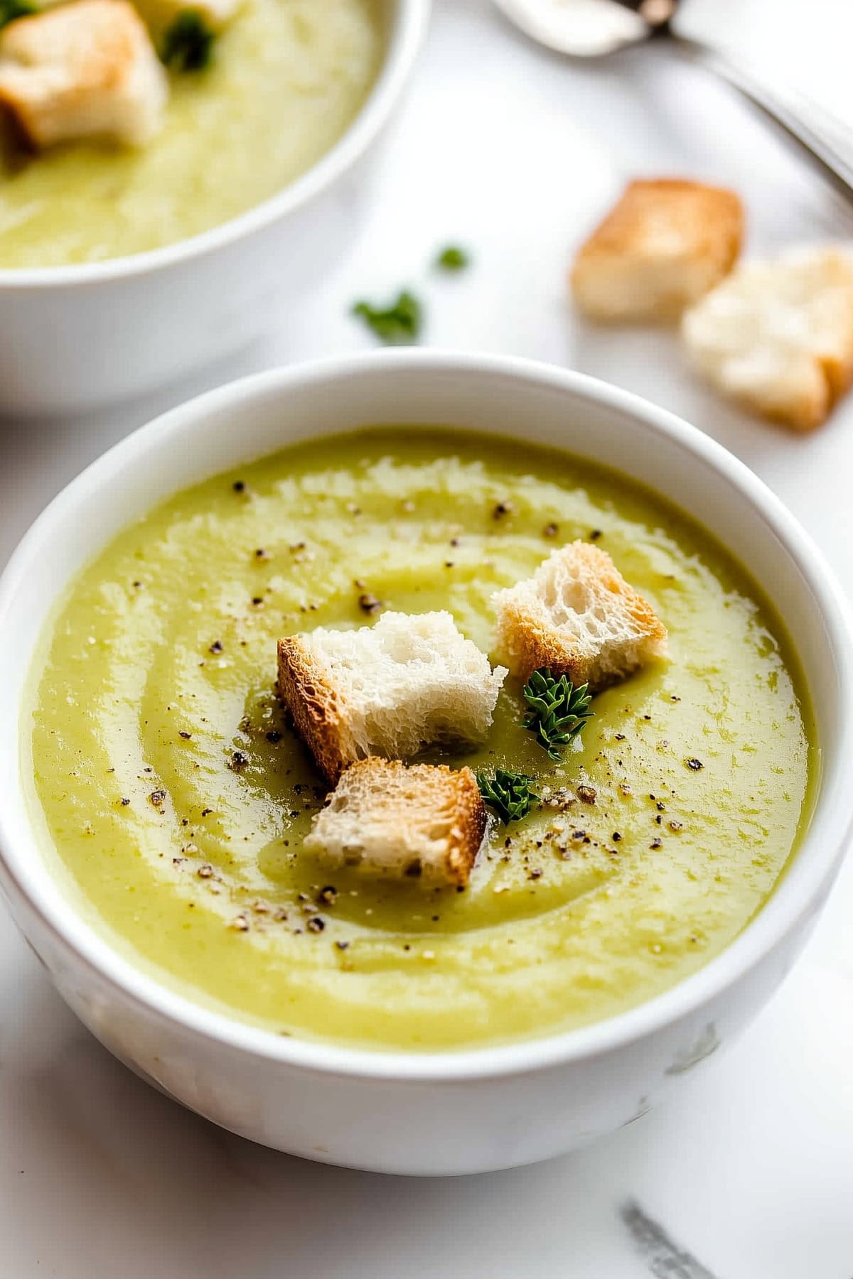 Warm and comforting homemade cream of celery soup.