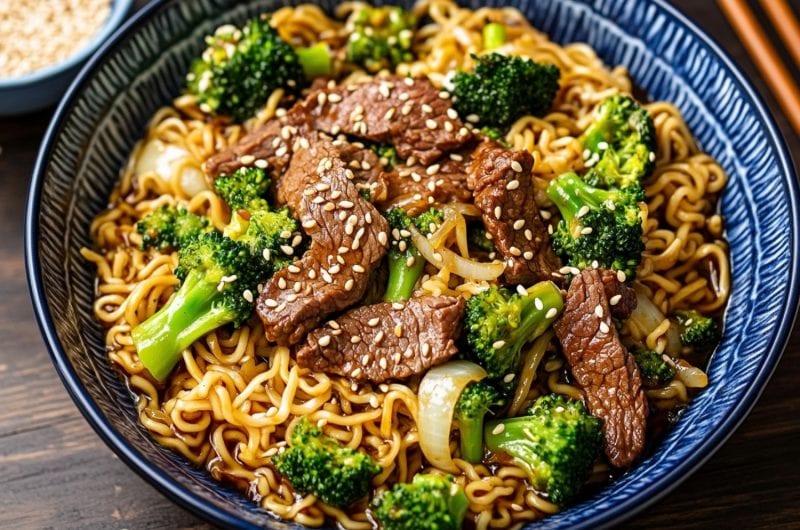 Beef and Broccoli Ramen Stir-Fry