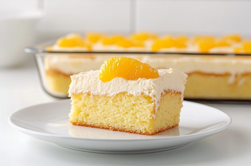 Mandarin Orange Cake with Pineapple Frosting