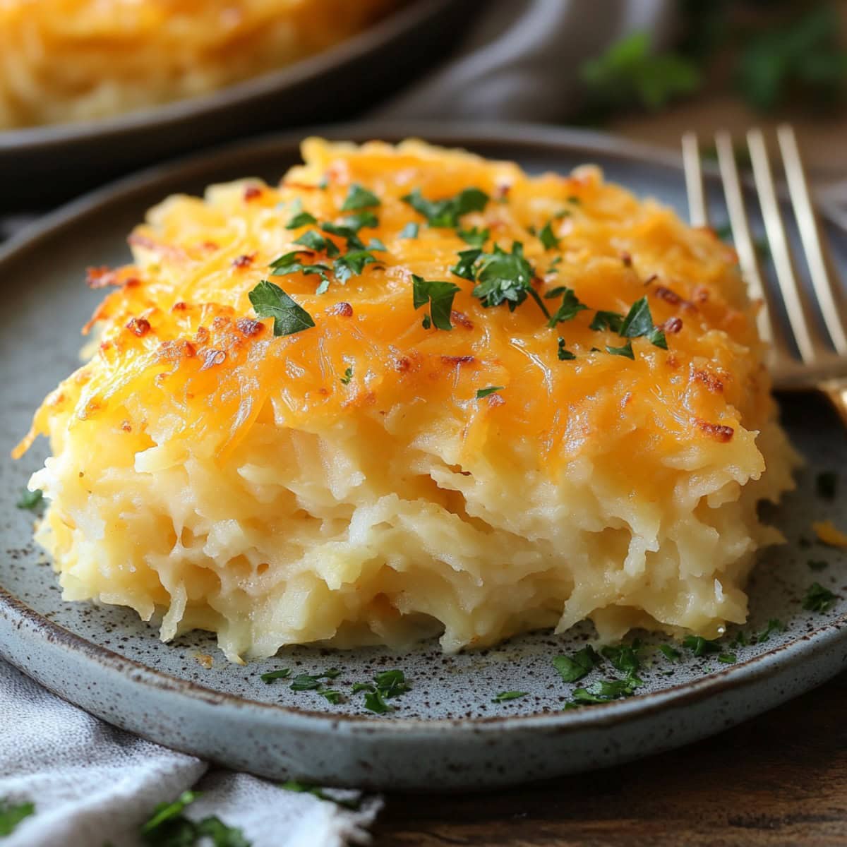 A Serving of Cheesy Hashbrown Casserole