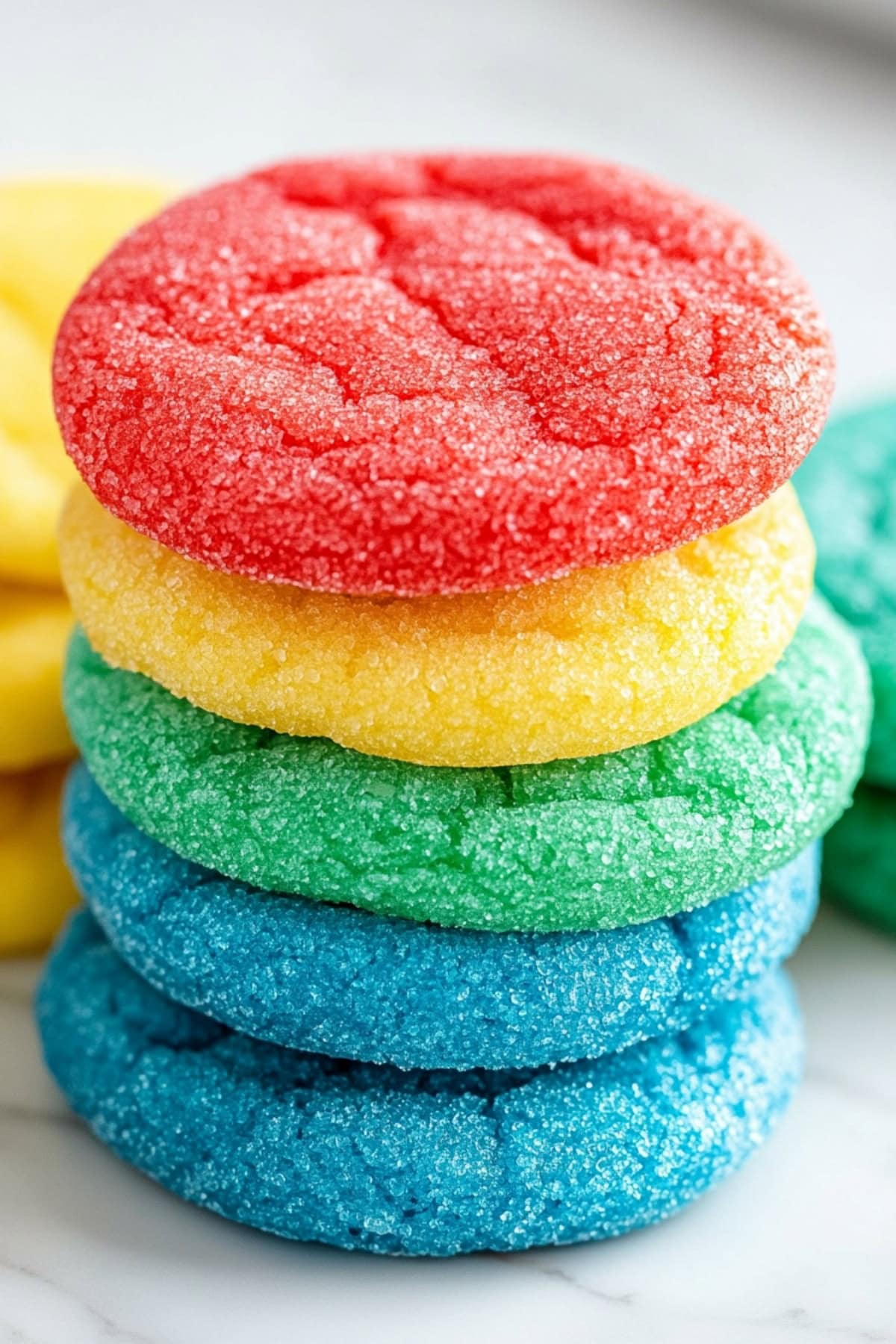 A Stack of Colorful Jello Cookies