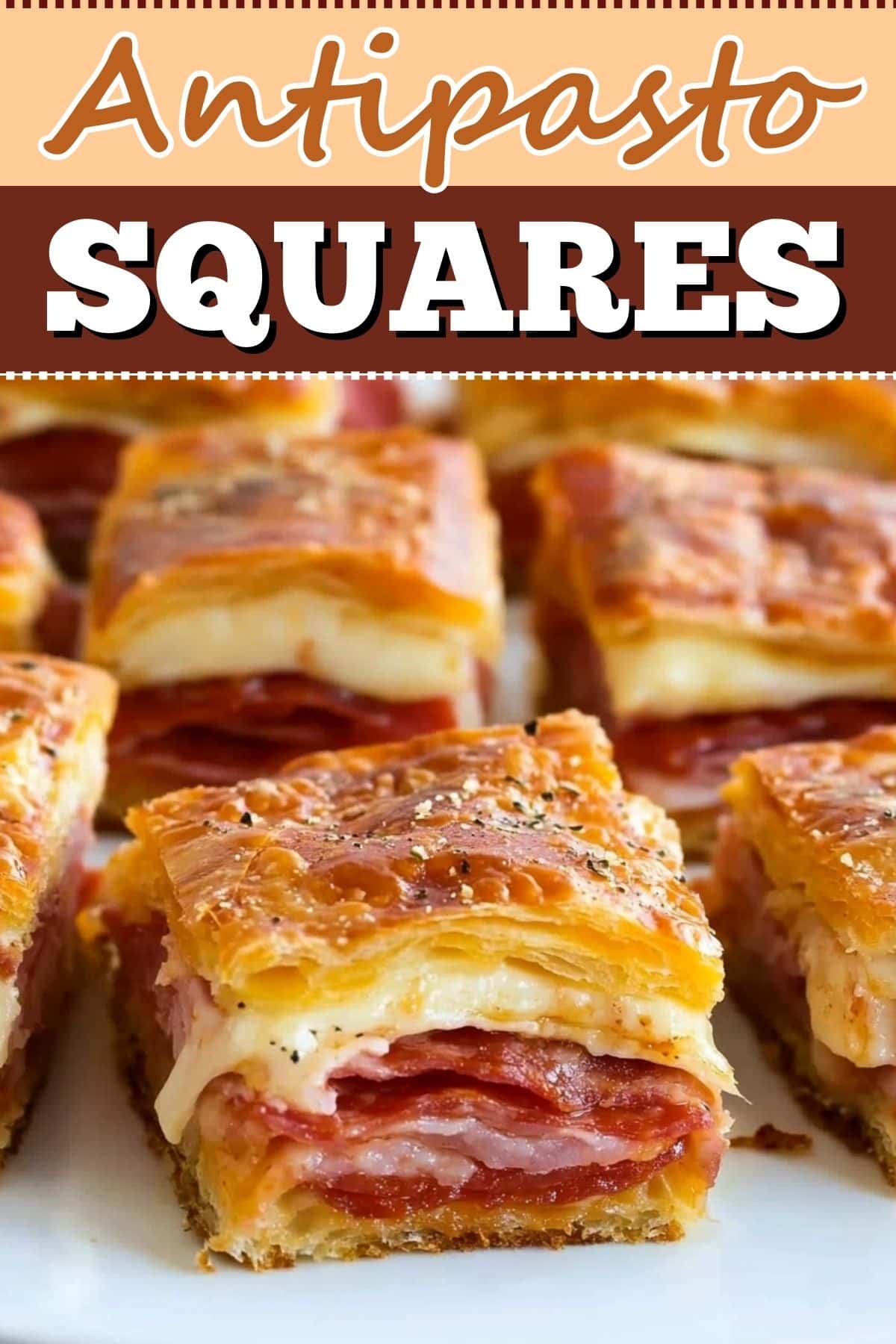 Square Anice Rool Antipasto Squares - Insanely Good
