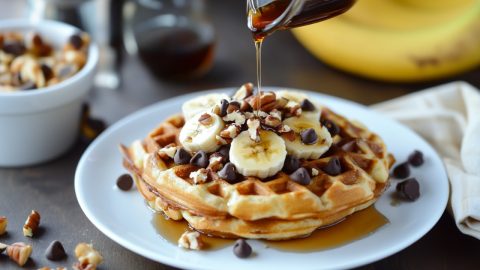 Banana Bread Waffles Recipe