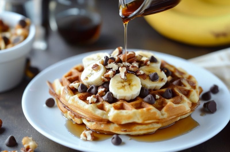 Banana Bread Waffles Recipe