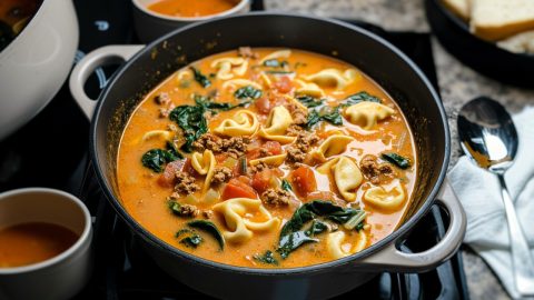 Creamy Sausage Tortellini Soup Recipe