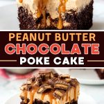 Peanut Butter Chocolate Poke Cake Pin